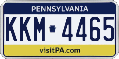 PA license plate KKM4465
