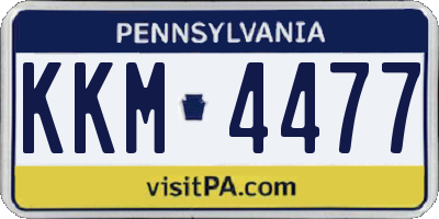 PA license plate KKM4477