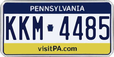 PA license plate KKM4485