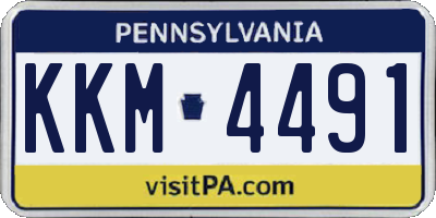PA license plate KKM4491