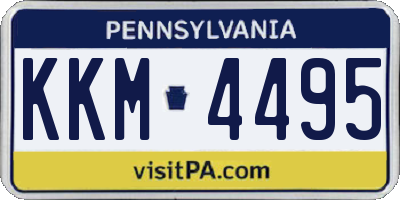 PA license plate KKM4495