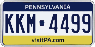 PA license plate KKM4499