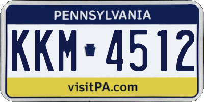 PA license plate KKM4512
