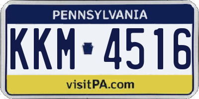 PA license plate KKM4516