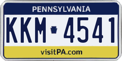 PA license plate KKM4541