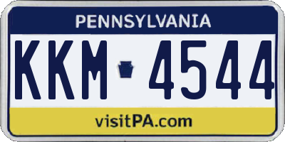 PA license plate KKM4544