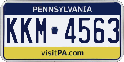 PA license plate KKM4563