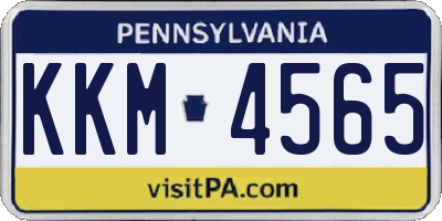 PA license plate KKM4565