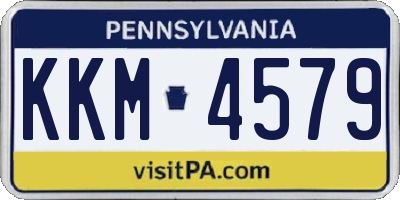 PA license plate KKM4579