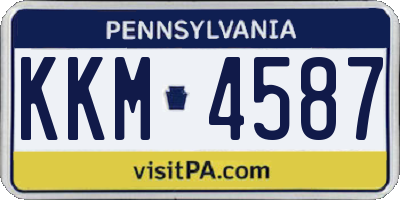 PA license plate KKM4587