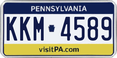 PA license plate KKM4589