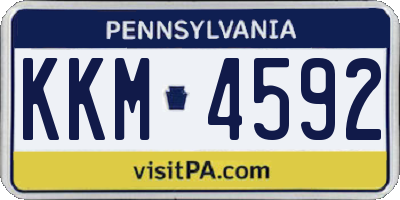 PA license plate KKM4592