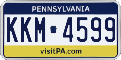 PA license plate KKM4599