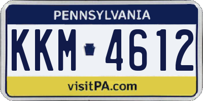PA license plate KKM4612