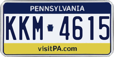 PA license plate KKM4615