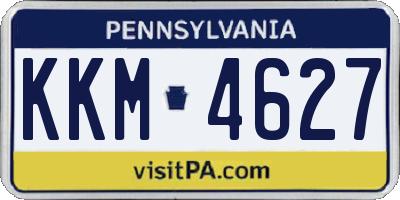 PA license plate KKM4627