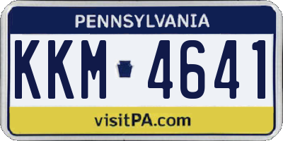 PA license plate KKM4641