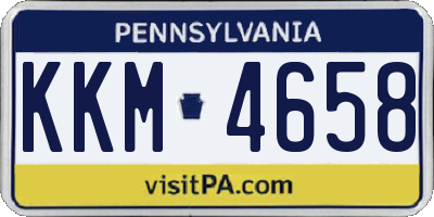 PA license plate KKM4658