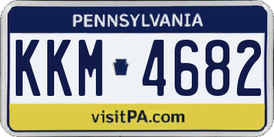 PA license plate KKM4682