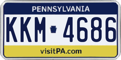 PA license plate KKM4686