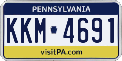 PA license plate KKM4691