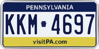 PA license plate KKM4697