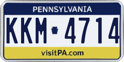 PA license plate KKM4714