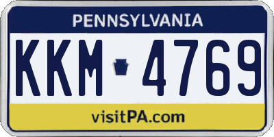 PA license plate KKM4769