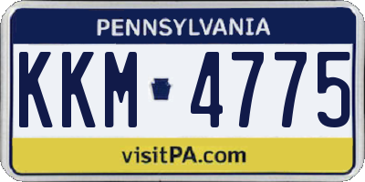 PA license plate KKM4775