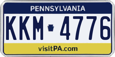PA license plate KKM4776