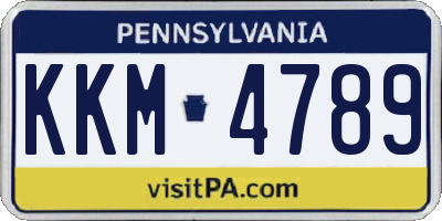 PA license plate KKM4789