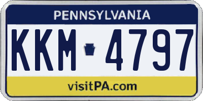 PA license plate KKM4797