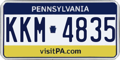 PA license plate KKM4835