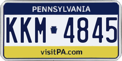 PA license plate KKM4845