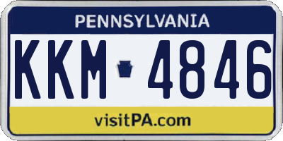 PA license plate KKM4846