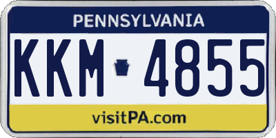 PA license plate KKM4855