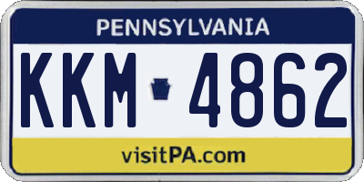 PA license plate KKM4862