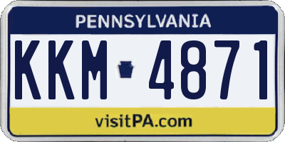 PA license plate KKM4871