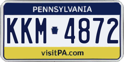 PA license plate KKM4872