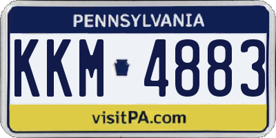 PA license plate KKM4883