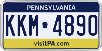 PA license plate KKM4890