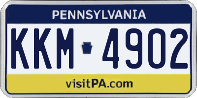 PA license plate KKM4902