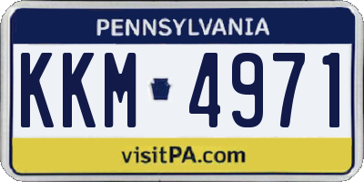 PA license plate KKM4971