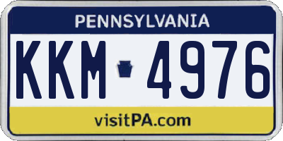 PA license plate KKM4976