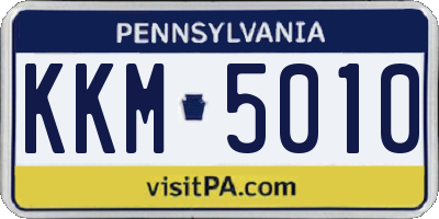 PA license plate KKM5010