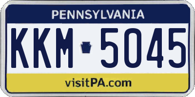 PA license plate KKM5045