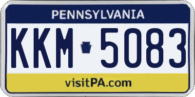 PA license plate KKM5083