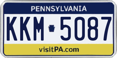 PA license plate KKM5087