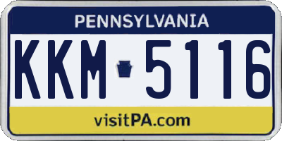 PA license plate KKM5116