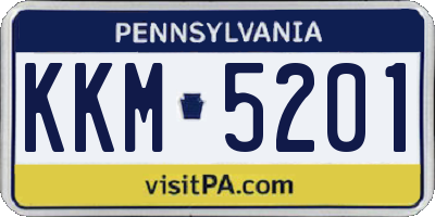 PA license plate KKM5201